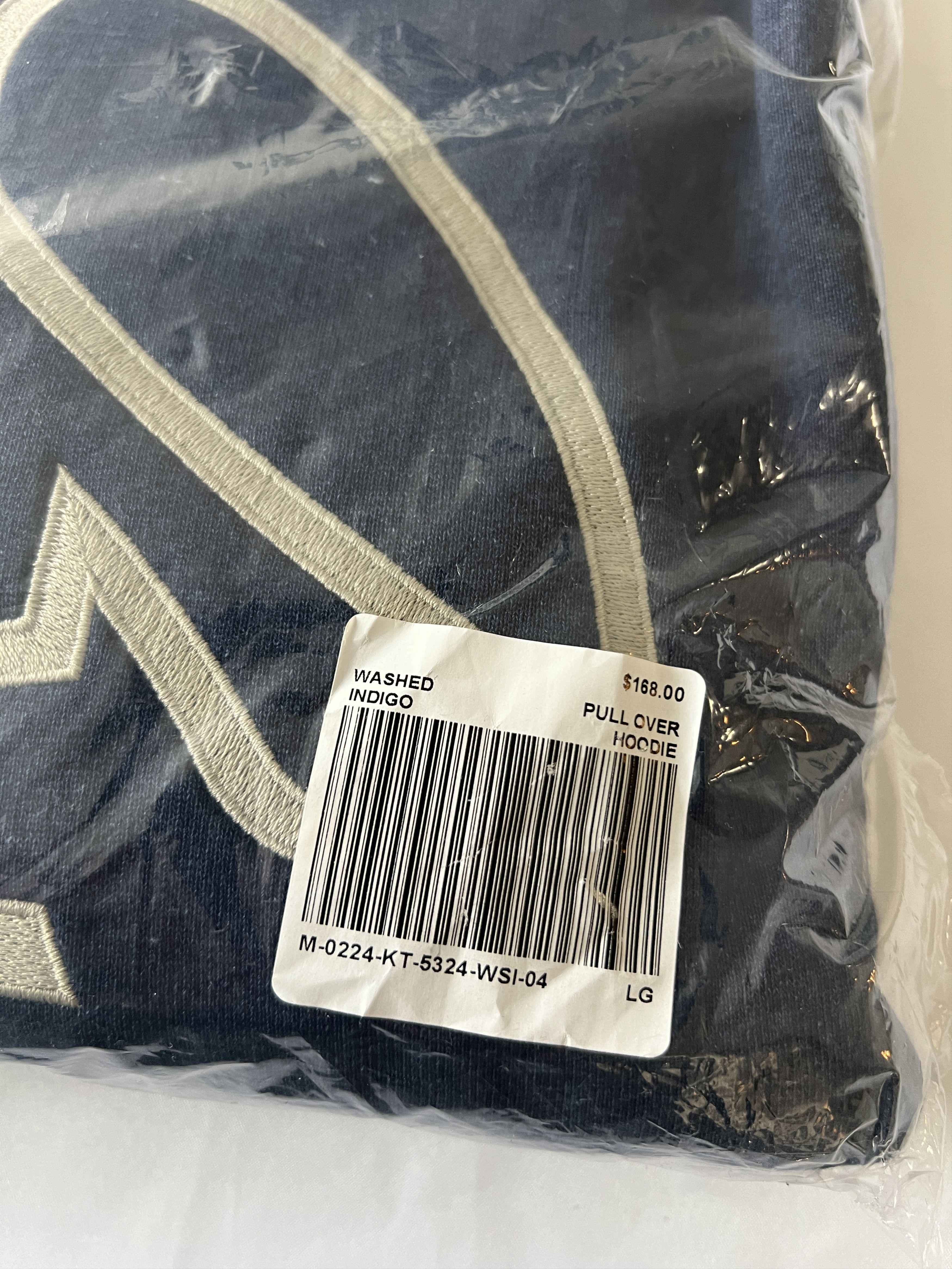 Drake OVO WASHED INDIGO-DYED DENIM OG OWL HOODIE Size US L / EU 52-54 / 3 - 6 Thumbnail
