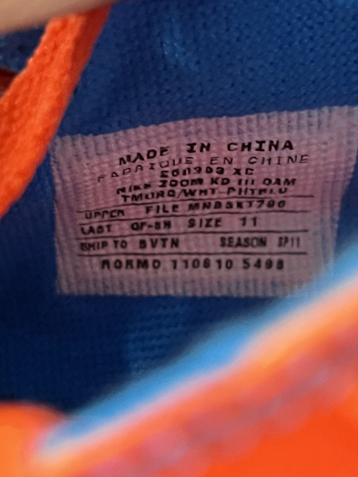 Nike Nike Zoom KD 3 Pj Tucker Skills Academy PE Promo SAMPLE Size US 11 / EU 44 - 5 Thumbnail