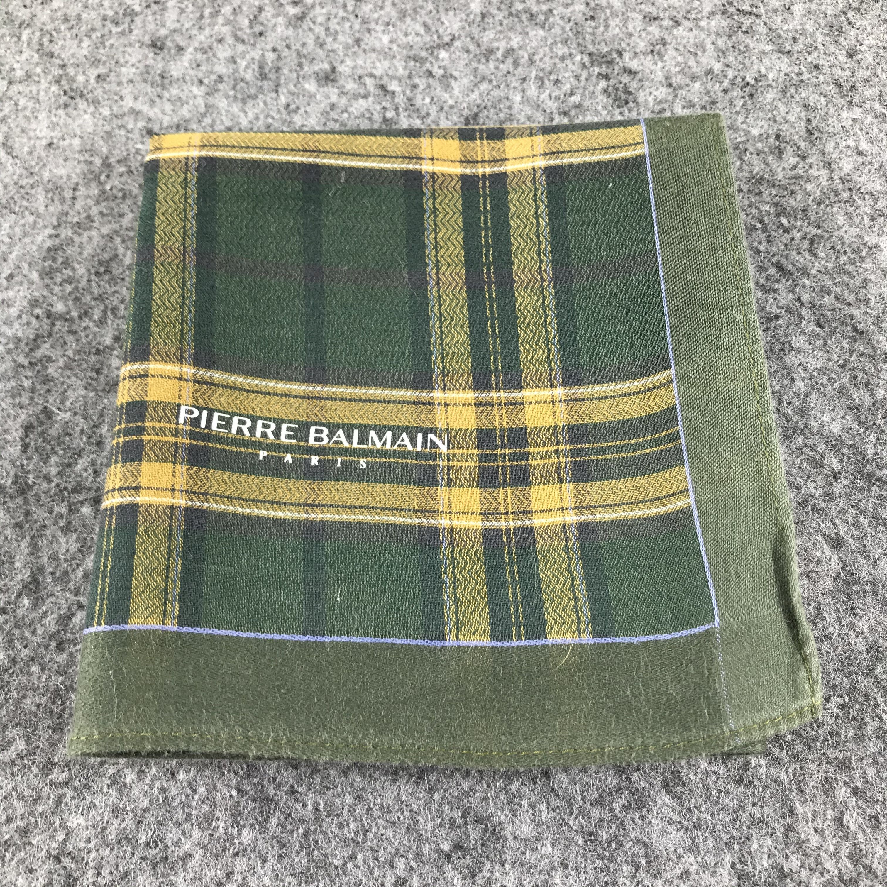 Vintage Pierre Balmain Tartan Handkerchief Neckerchief Bandana H352 Size ONE SIZE - 6 Thumbnail