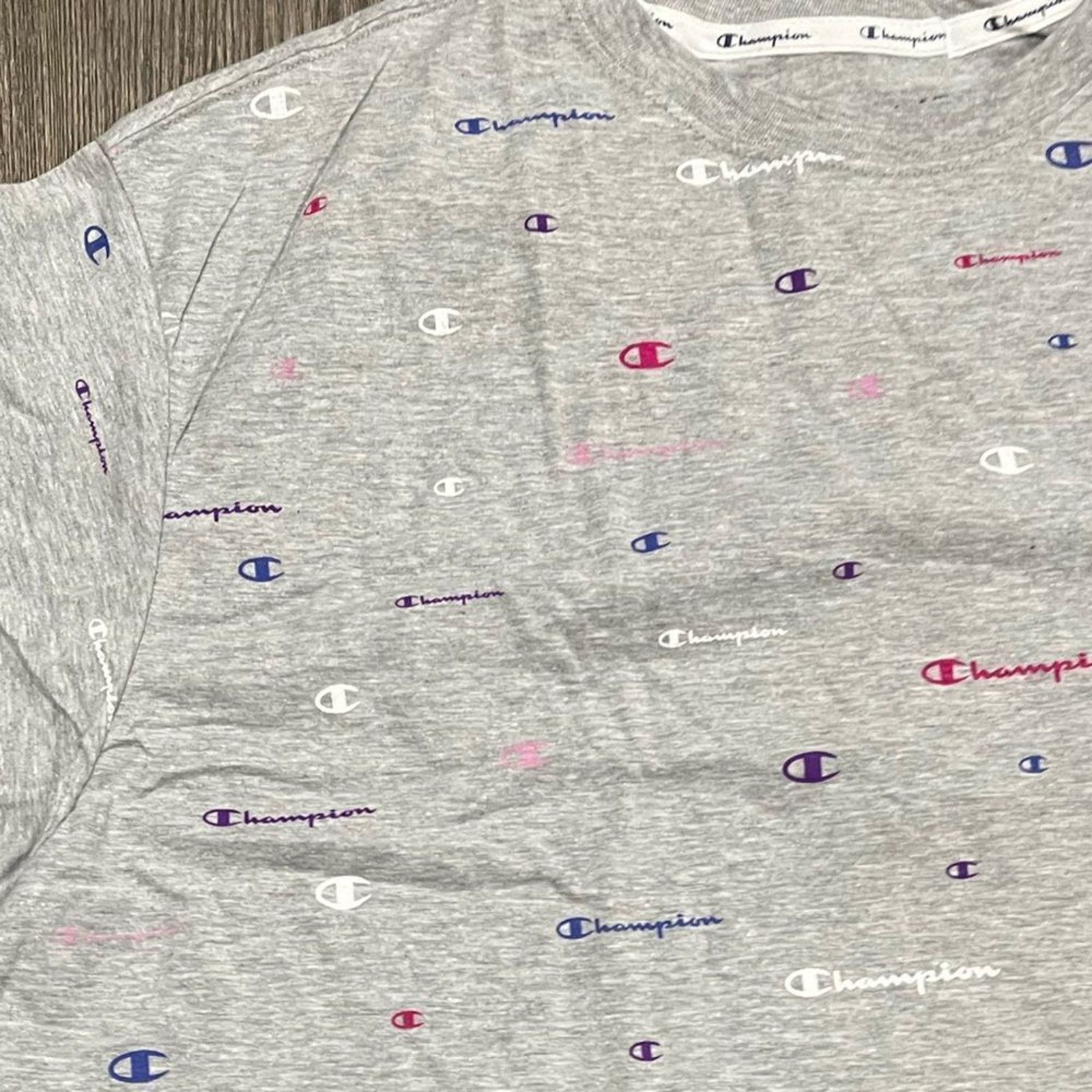 Nike NWT Champion Grey Multi-Colored Graphic Crop Top - Size 3X Size 3XL / US 20-22 - 3 Thumbnail