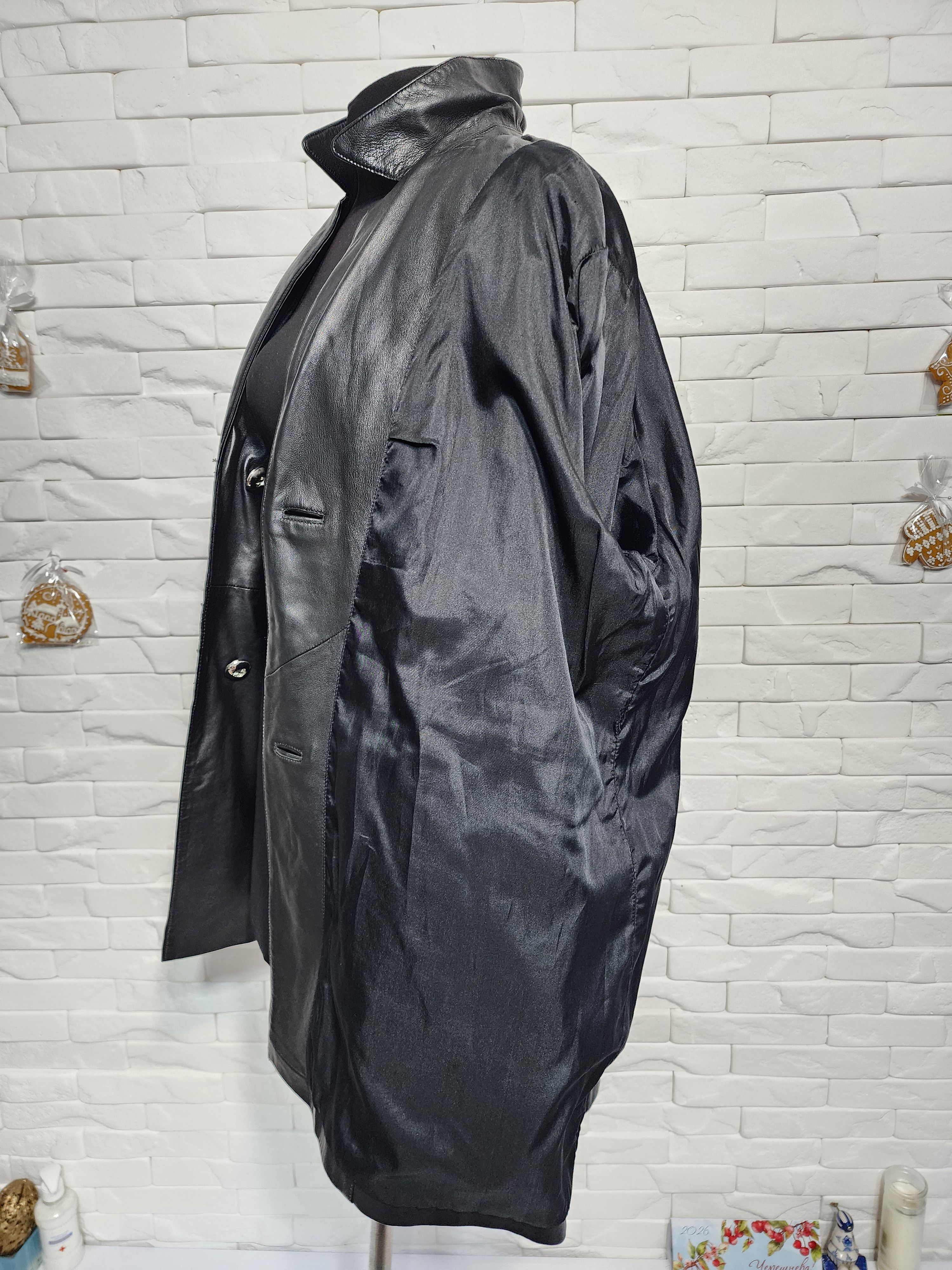 Other Elegant Black Genuine Leather Women's Jacket: Size XXL / US 16-18 / IT 52-54 - 10 Thumbnail