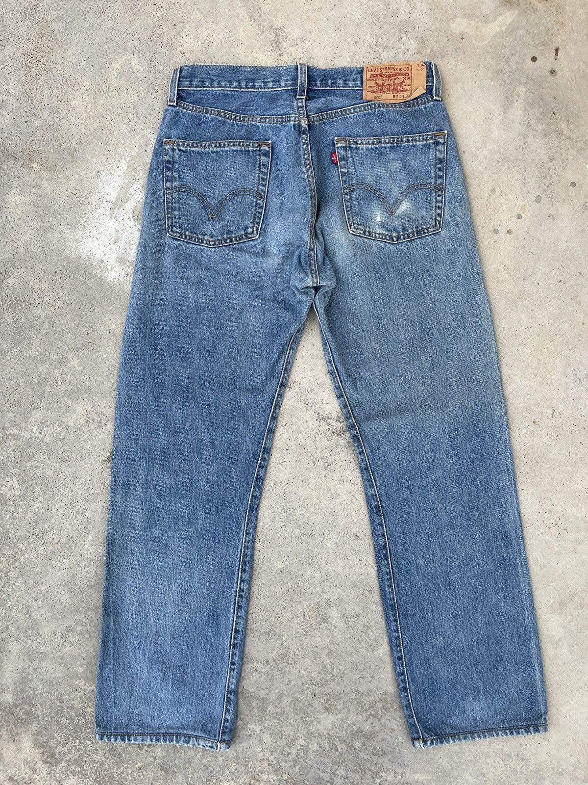Levi's × Levi's Vintage Clothing × Vintage Levi’s 501 Vintage Y2K Faded Blue Denim Jeans Size US 32 / EU 48 - 3 Thumbnail