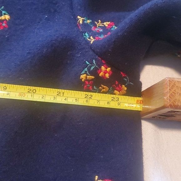 Vintage Geiger Austria Sz. 40 M L Embroidered Art 100% Boiled Navy B Size XL / US 12-14 / IT 48-50 - 10 Thumbnail
