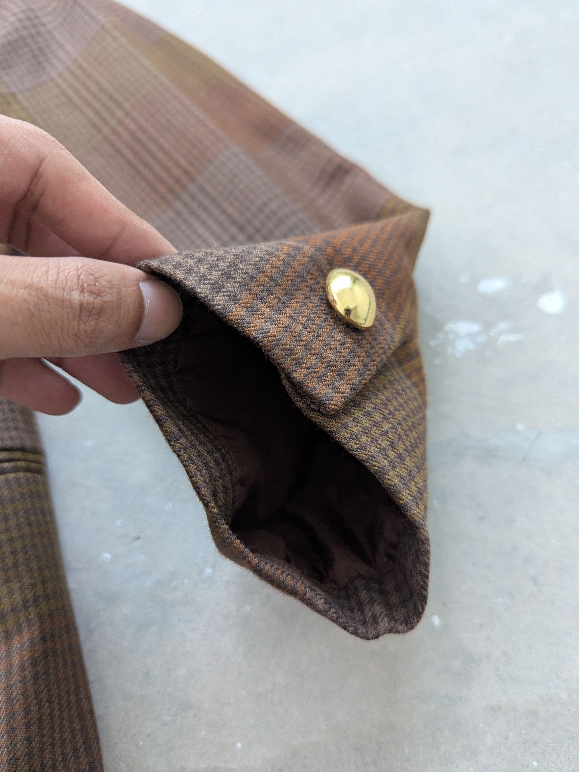 Designer × Yves Saint Laurent Vintage Yves Saint Laurent Wool Blazer Checkered Size M / US 6-8 / IT 42-44 - 4 Thumbnail