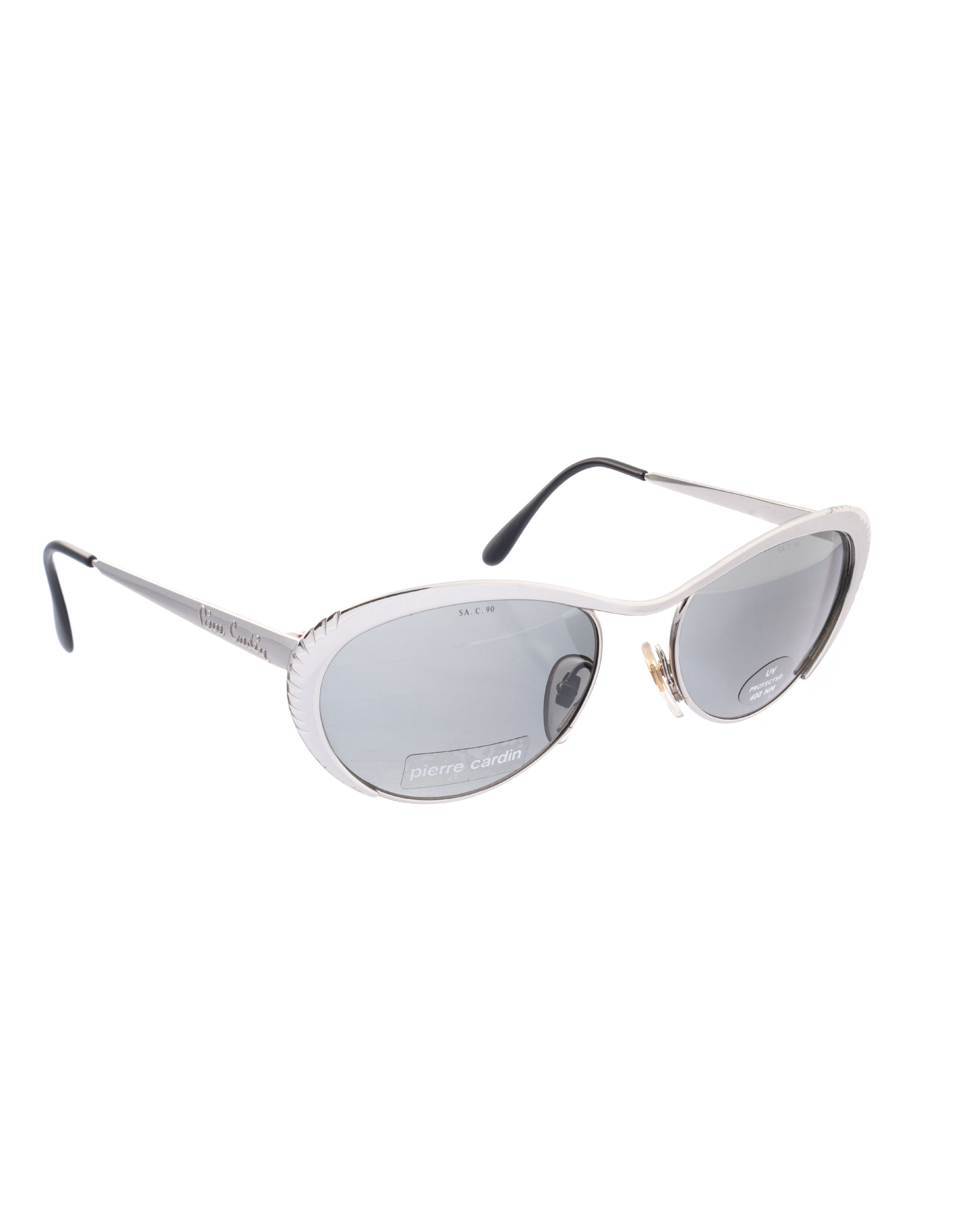 Pierre Cardin Pierre Cardin 00s Silver Cat Eye Sunglasses Size ONE SIZE - 3 Thumbnail