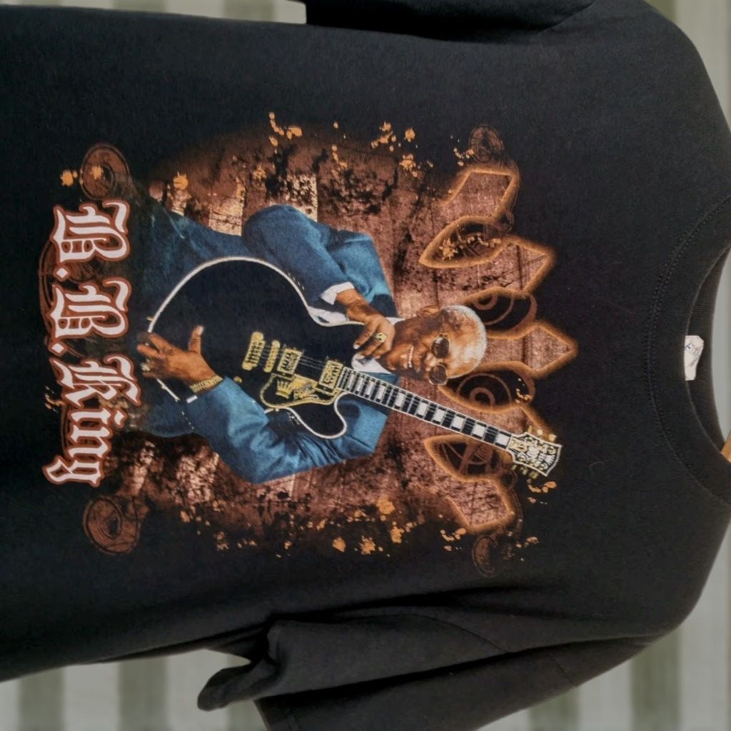 Anvil BB King Shirt Men L 2010 Tour T Black Cotton Knit Short Sleeve Crew Neck Graphic Double-Sided Music Blues Guitarist T-Shirt Anvil Size US L / EU 52-54 / 3 - 1 Thumbnail