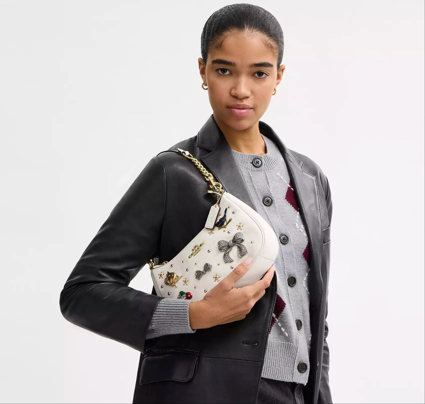 Coach NWT Coach Teri Shoulder Bag With Pins CCE87 Size ONE SIZE - 10 Thumbnail