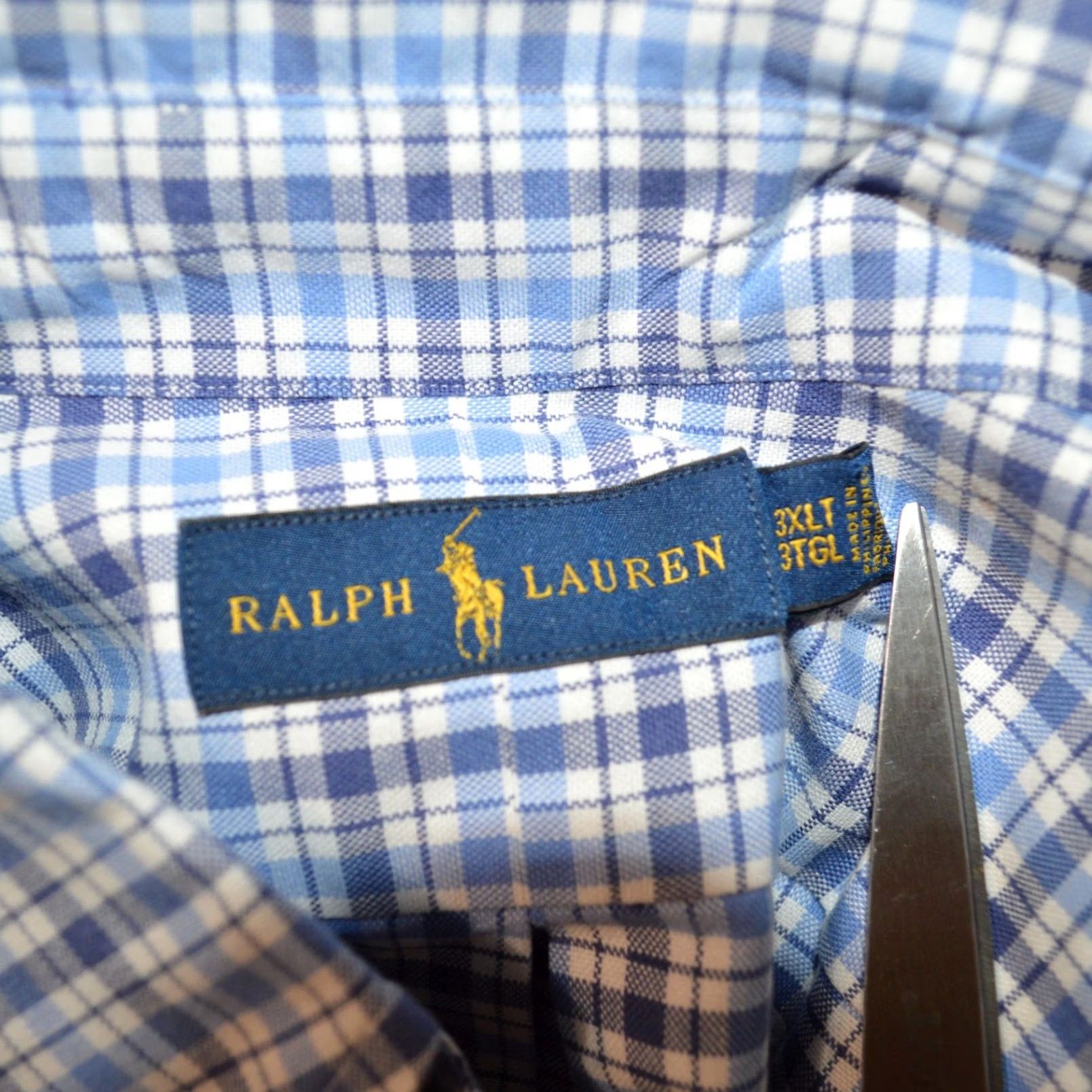 Ralph Lauren Ralph Lauren Shirt Long Sleeve Button Down Mens 3XLT Blue Checkered Big & Tall Size US XXL / EU 58 / 5 - 4 Thumbnail