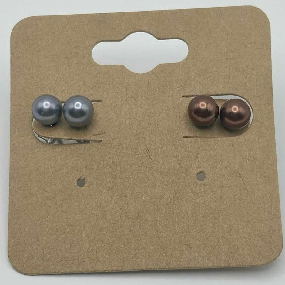 Other Silver & Brown Pearl Earring Bundle Size ONE SIZE - 1 Thumbnail