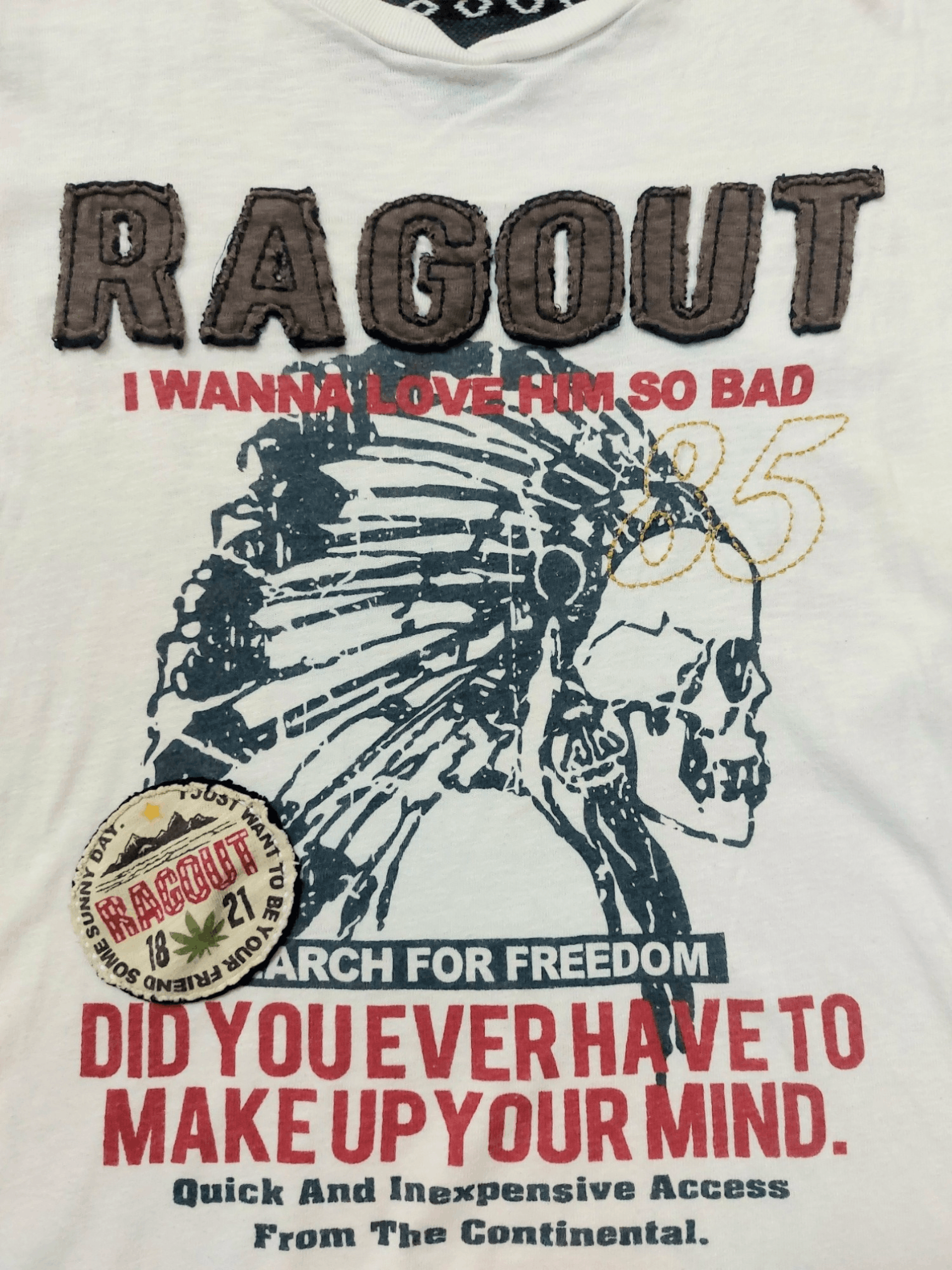 Designer FYE 💥 Ragout Red Indian Skull T-Shirt Size US M / EU 48-50 / 2 - 5 Thumbnail