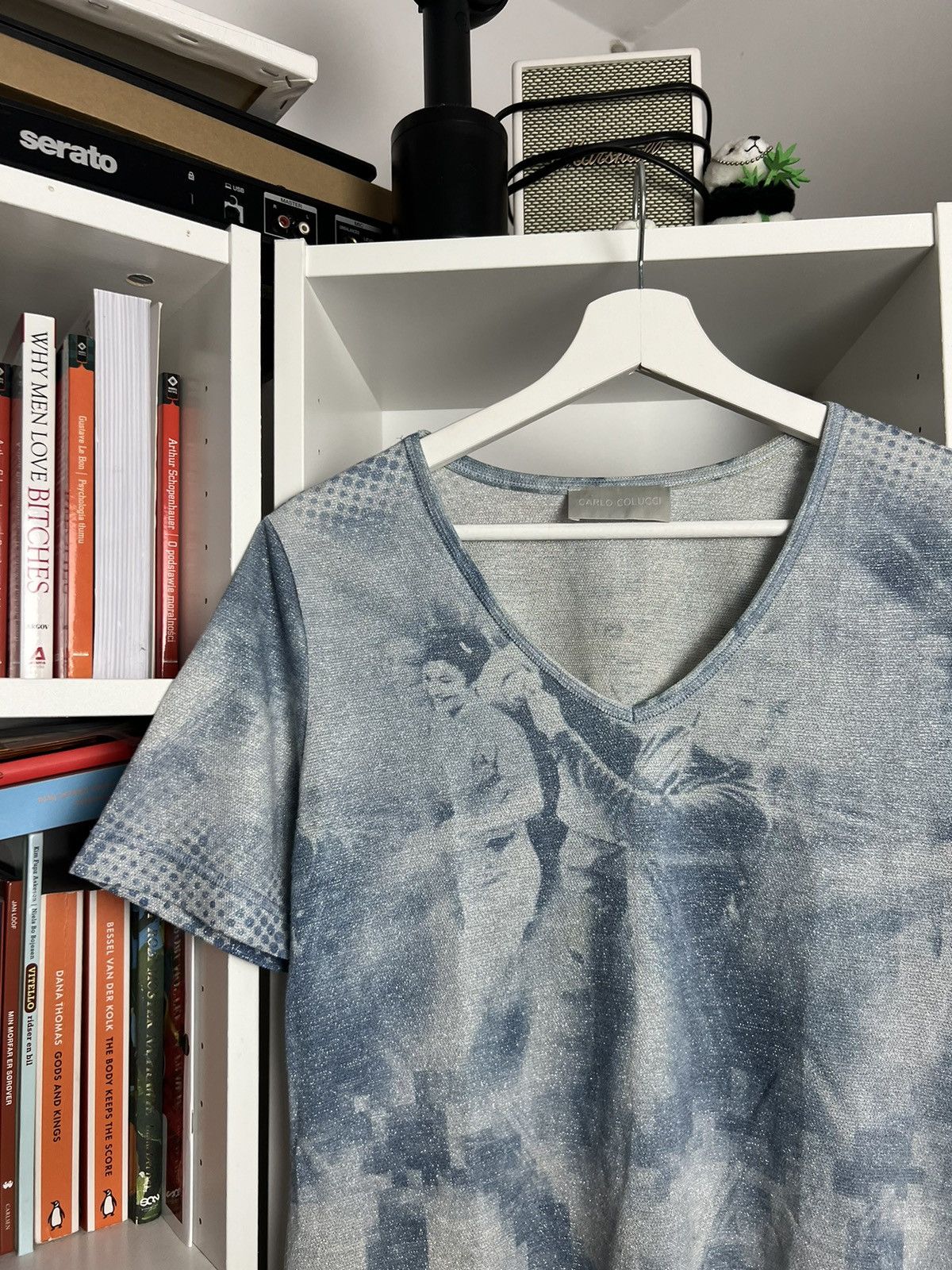 Carlo Colucci × Vintage Vintage y2k Carlo Colucci printed cropped mesh top t-shirt S Size S / US 4 / IT 40 - 3 Thumbnail