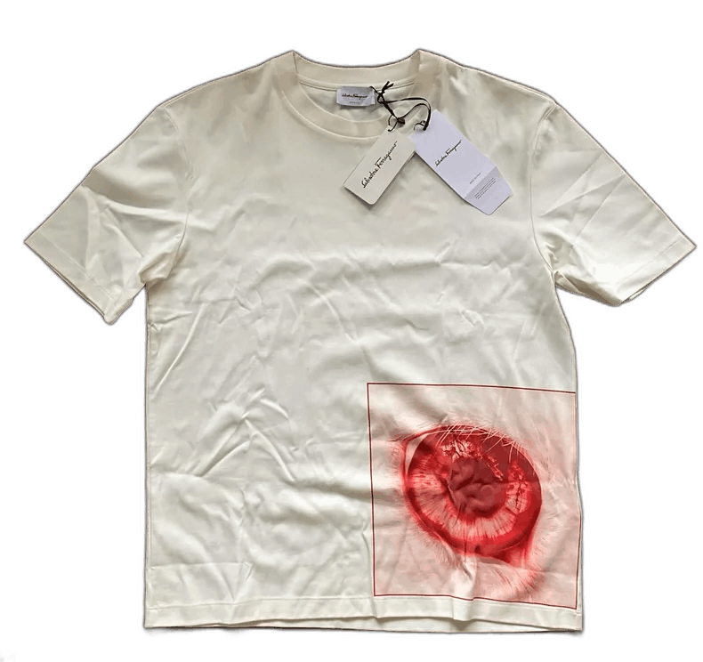 Salvatore Ferragamo Ferragamo Eye Print Cotton T-Shirt for Men Size US M / EU 48-50 / 2 - 1 Thumbnail