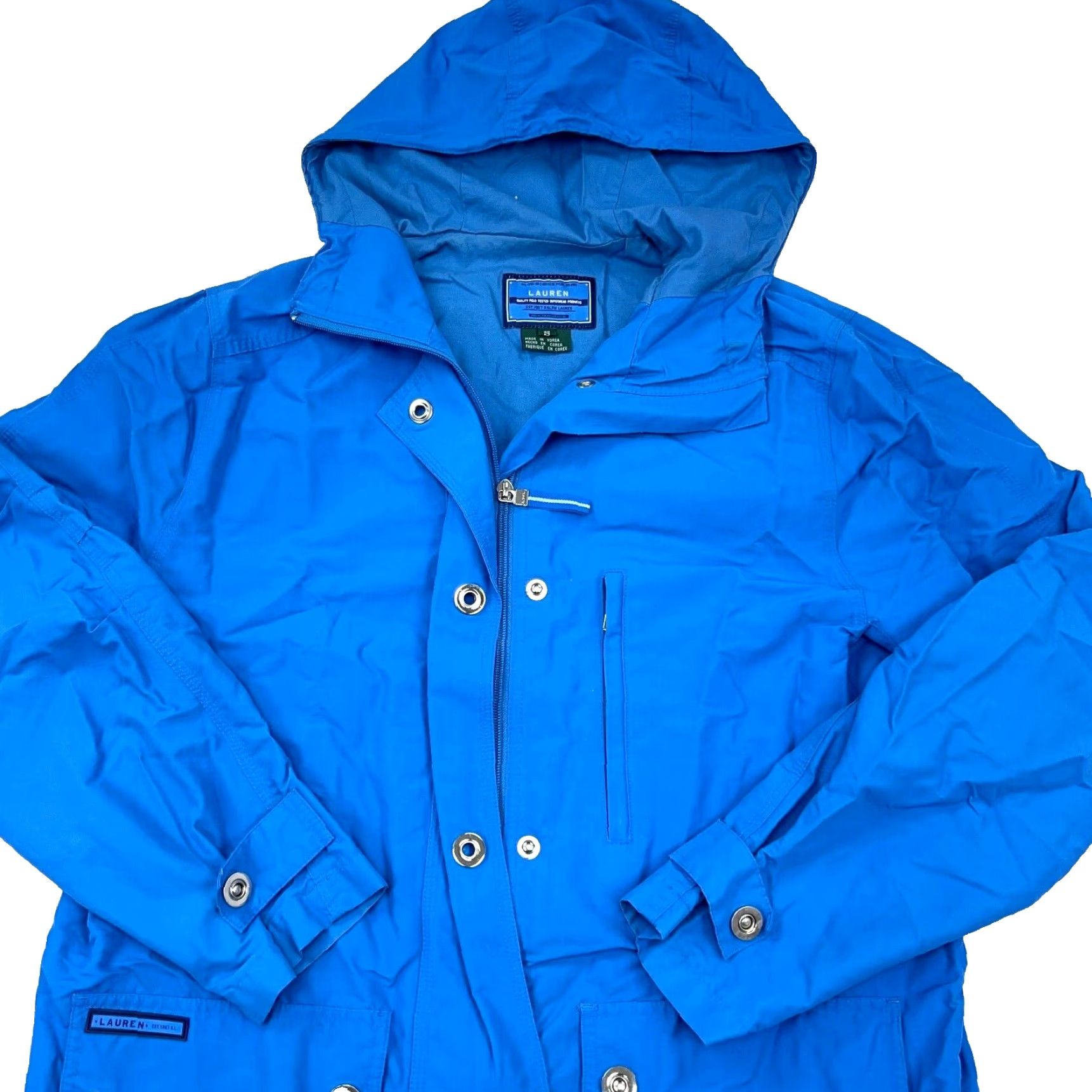 Ralph Lauren VINTAGE Lauren Ralph Lauren Jacket Women S Blue Rain Coat Windbreaker LRL VTG Y2K 90s City Nautical Preppy Tropical Shell USA Family? Size S / US 4 / IT 40 - 2 Thumbnail
