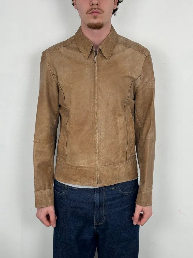Dolce & Gabbana 2000s Dolce & Gabbana Beige Rodeo Leather Jacket Size US M / EU 48-50 / 2 - 1 Thumbnail
