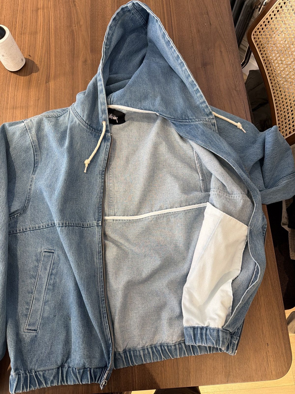 Stussy Stussy Denim Zip Hoodie Jacket Size US L / EU 52-54 / 3 - 3 Thumbnail