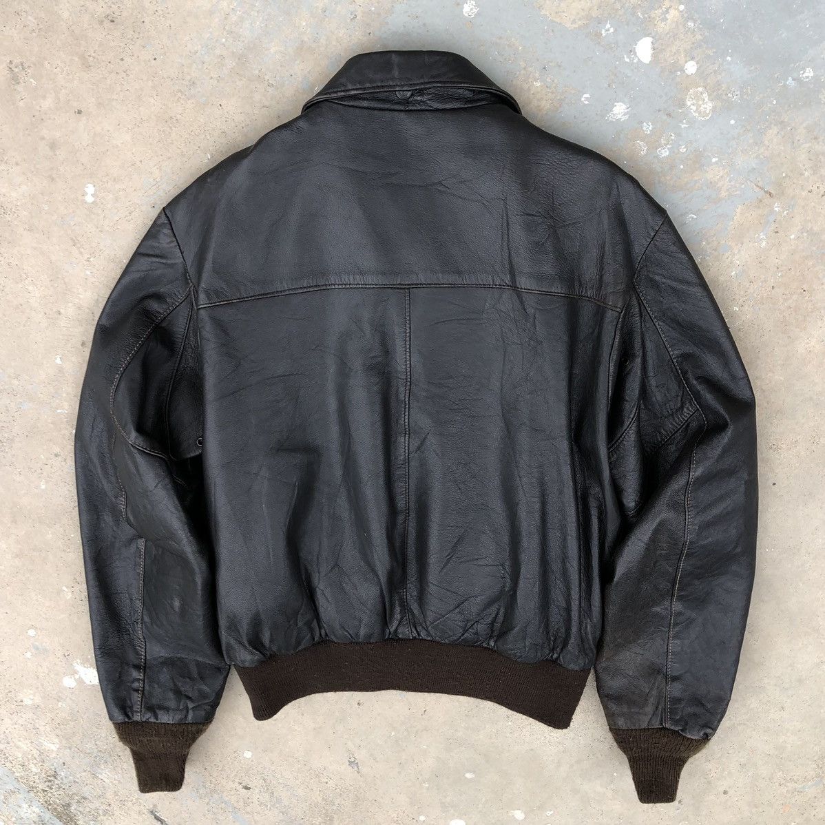 Schott VTG Schott Bros Leather Bomber flight Jacket Type 85 19-MS Size US M / EU 48-50 / 2 - 17 Thumbnail