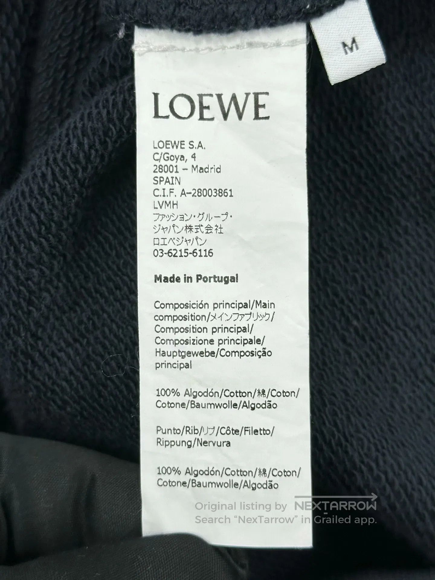Loewe Loewe Navy Embroidered Letter Logo Sweatshirt| Size US M / EU 48-50 / 2 - 4 Thumbnail