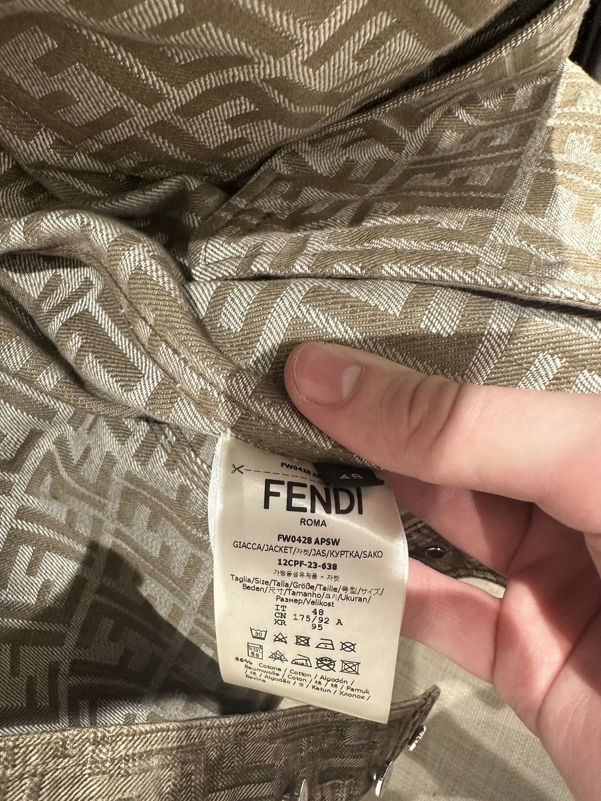 Fendi Fendi Denim Jacket (Nutmeg) Size US M / EU 48-50 / 2 - 5 Thumbnail