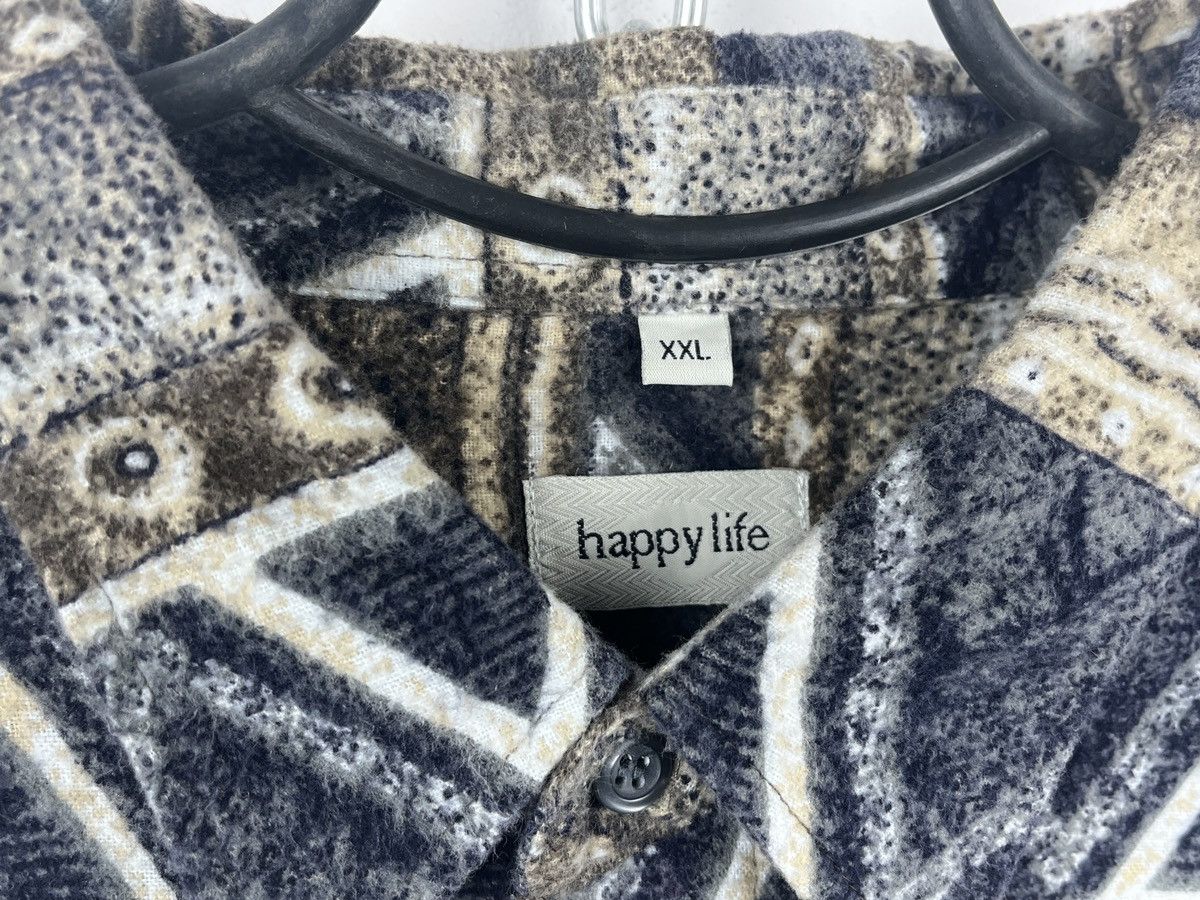 Japanese Brand × Vintage Happy Life Vintage 90s Long Sleeve Button Down Crazy Shirt Size US XXL / EU 58 / 5 - 3 Thumbnail