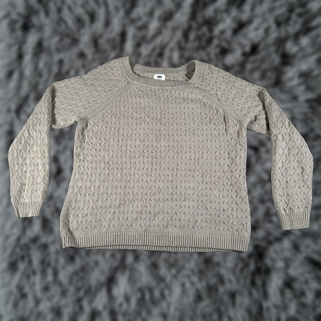 Old Navy VINTAGE Old Navy Sweater Womens XL Cabincore Cable Knit Crew Neck Beige Size XL / US 12-14 / IT 48-50 - 1 Thumbnail