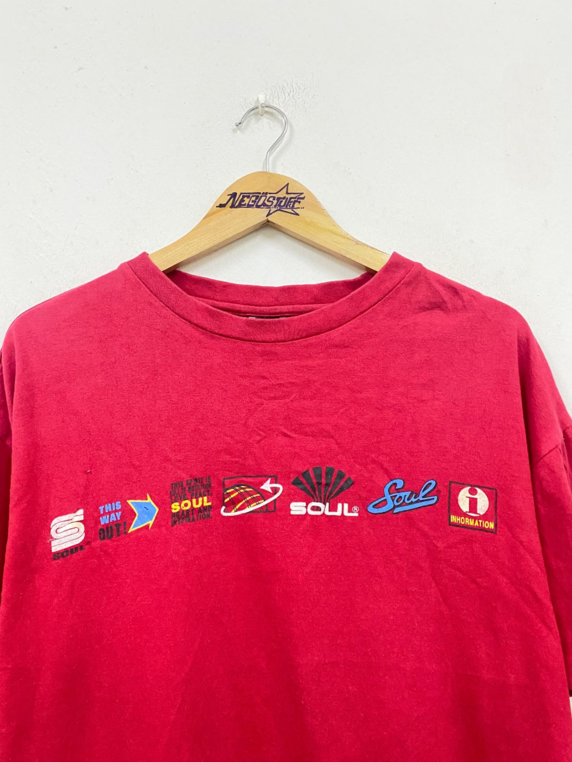 Vintage Vintage SOUL Streetwear t shirt skateboard Size US XL / EU 56 / 4 - 2 Thumbnail