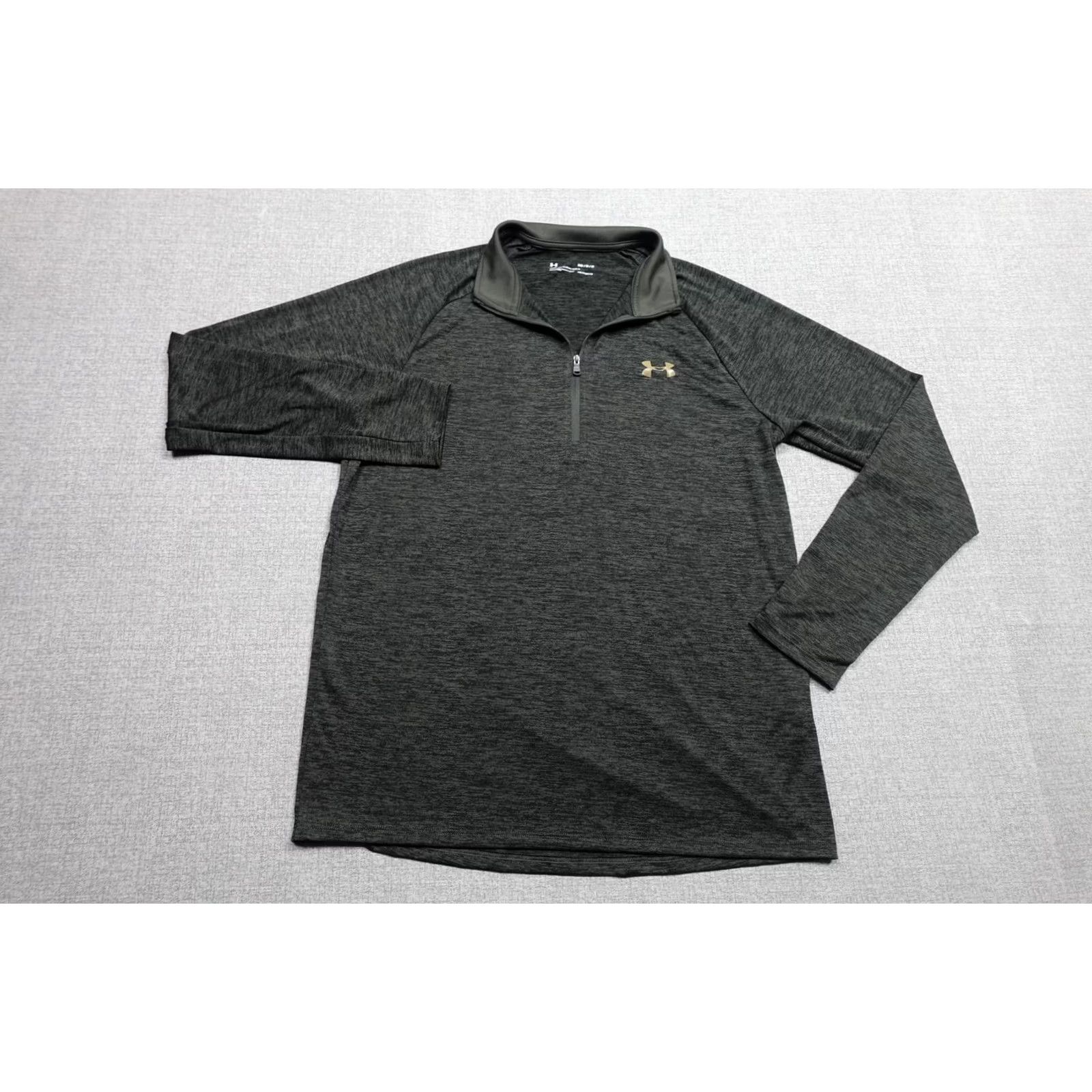 Under Armour Under Armour HeatGear Quarter Zip Pullover Mens Medium Gray Long Sleeve Training Size US M / EU 48-50 / 2 - 3 Thumbnail