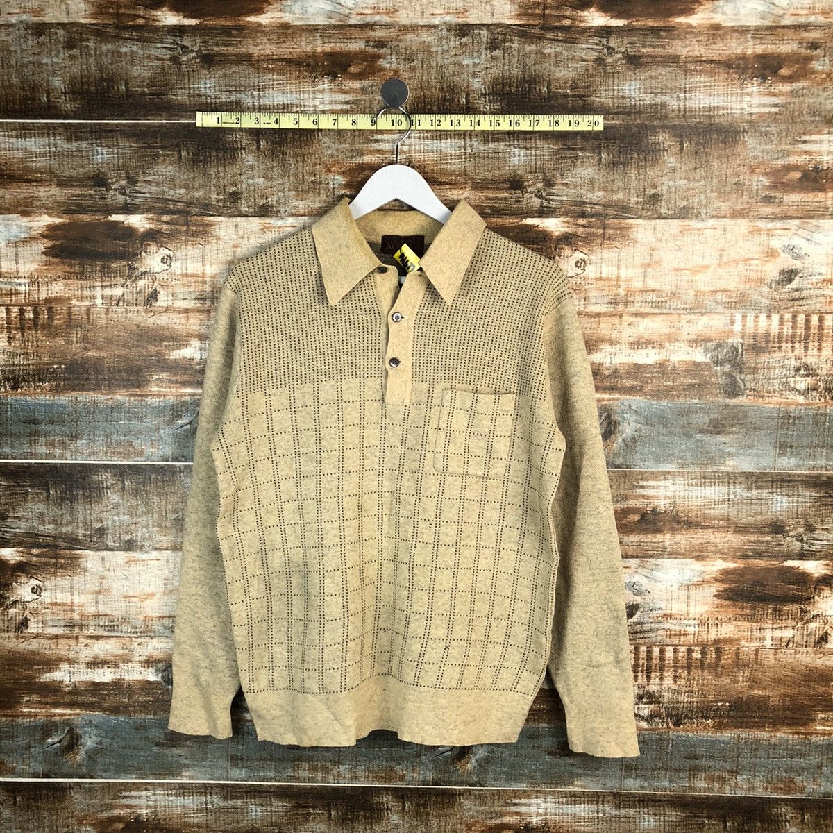 Homespun Knitwear × Japanese Brand × Vintage Kosugi japan vintage Brown shirt #A1677 Size US M / EU 48-50 / 2 - 1 Thumbnail