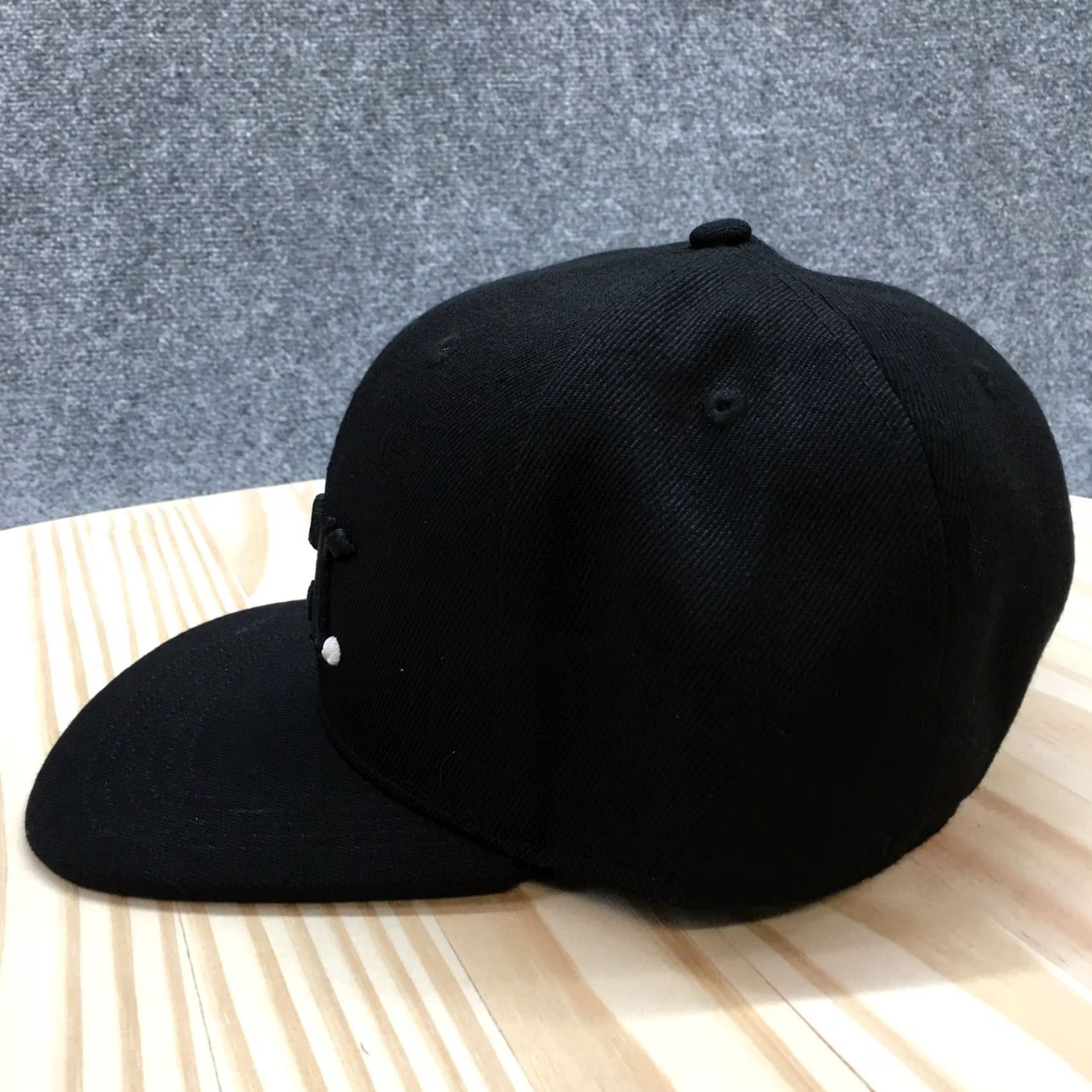 Logo 7 Womens Snapback Hat Black One Size Adjustable Flat Brim Embroidered Logo Size ONE SIZE - 5 Thumbnail
