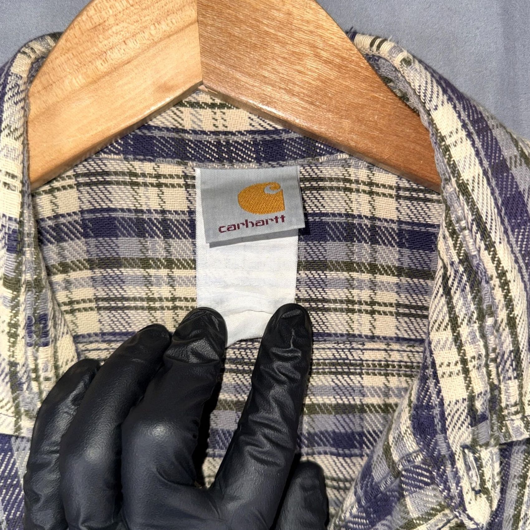 Carhartt Carhartt Shirt Mens Large Blue Plaid Flannel Button Front Long Sleeve Casual Size US L / EU 52-54 / 3 - 3 Thumbnail
