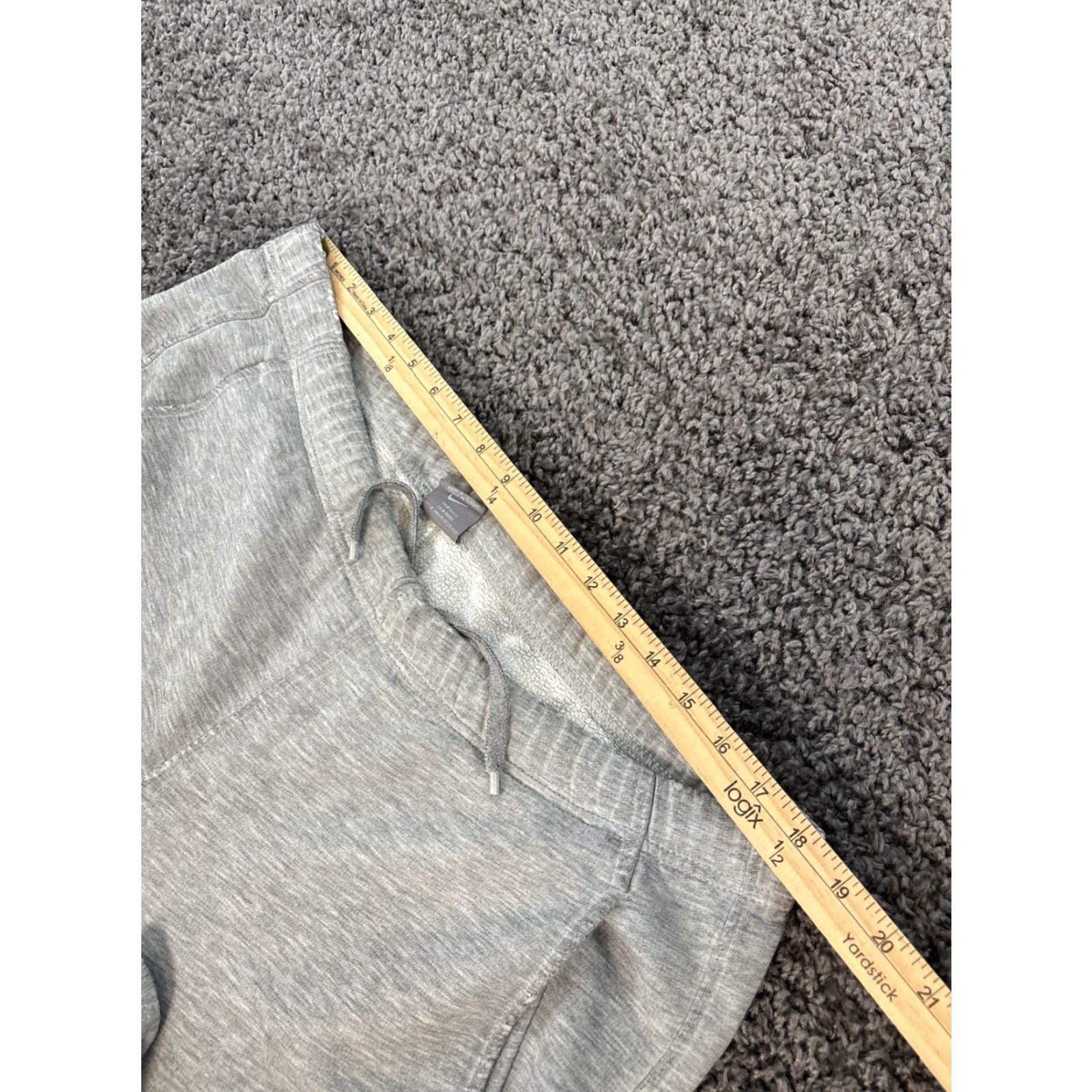 Nike VINTAGE Nike Sweat Pants Mens L Gray Embroidered Swoosh Baggy Distressed Y2K Size US 33 - 4 Thumbnail