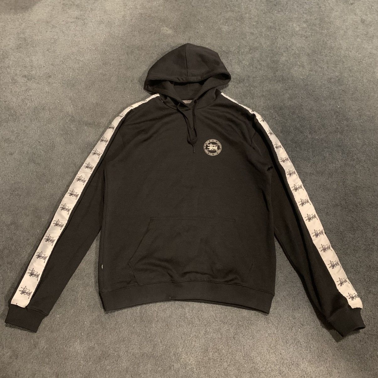 Stussy VINTAGE STUSSY DLEEVES TAPE LOGO HOODIE Size US M / EU 48-50 / 2 - 1 Thumbnail
