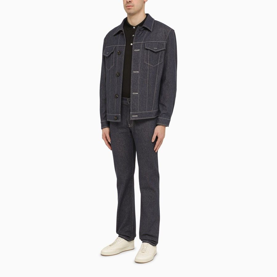 Loro Piana o1d2blof0424 Denim Jeans in Indigo Size US 33 - 2 Thumbnail