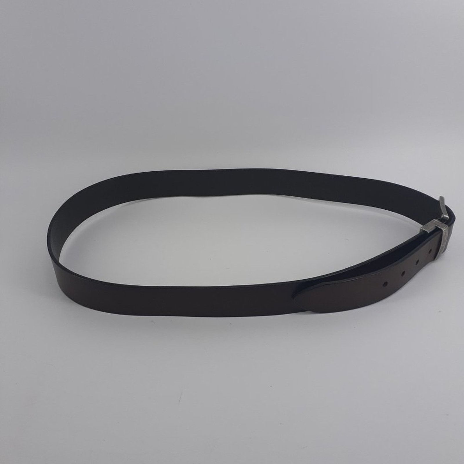 Levi's Levi's Men's Leather Dark Belt Brown Silver Tone Size 40 Size 40 - 9 Thumbnail