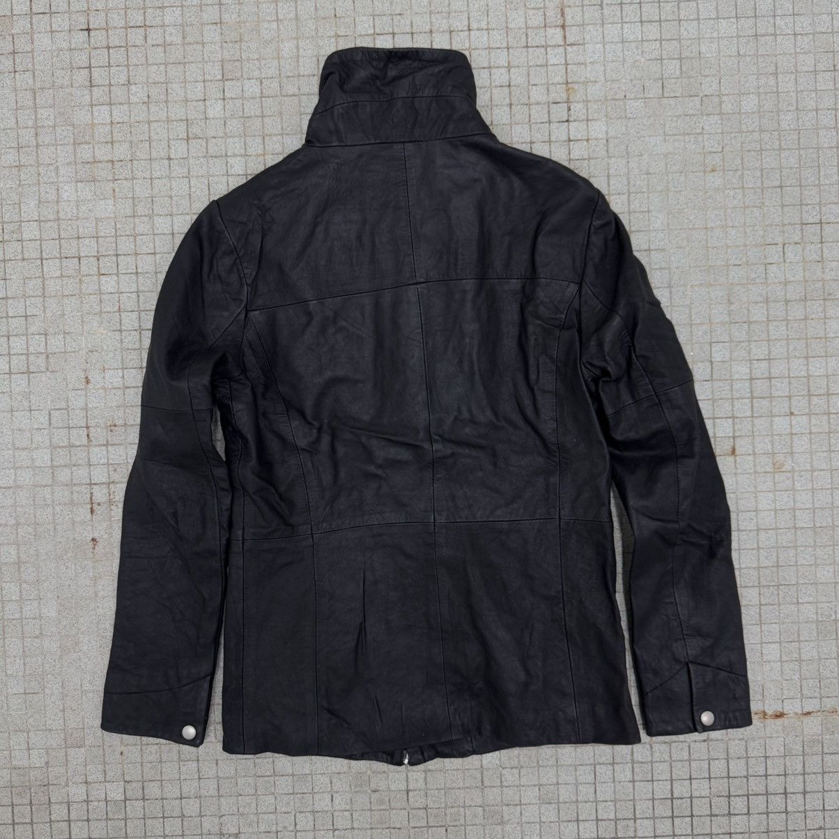Ekam 2000s No ID High Neck Sheepskin Biker Leather Jacket Size US S / EU 44-46 / 1 - 11 Thumbnail