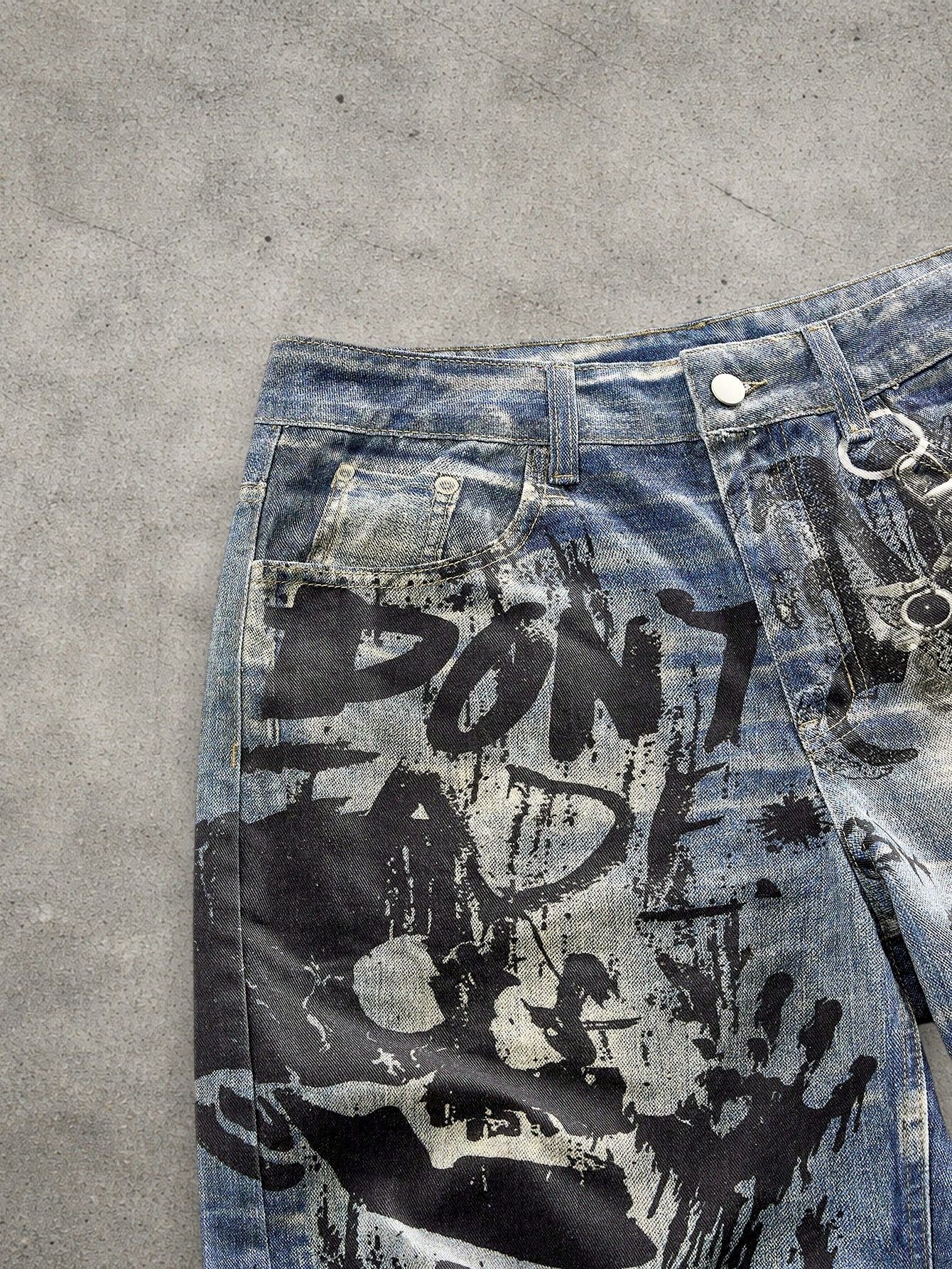 Vintage Graffiti denim shorts Size US 32 / EU 48 - 3 Thumbnail