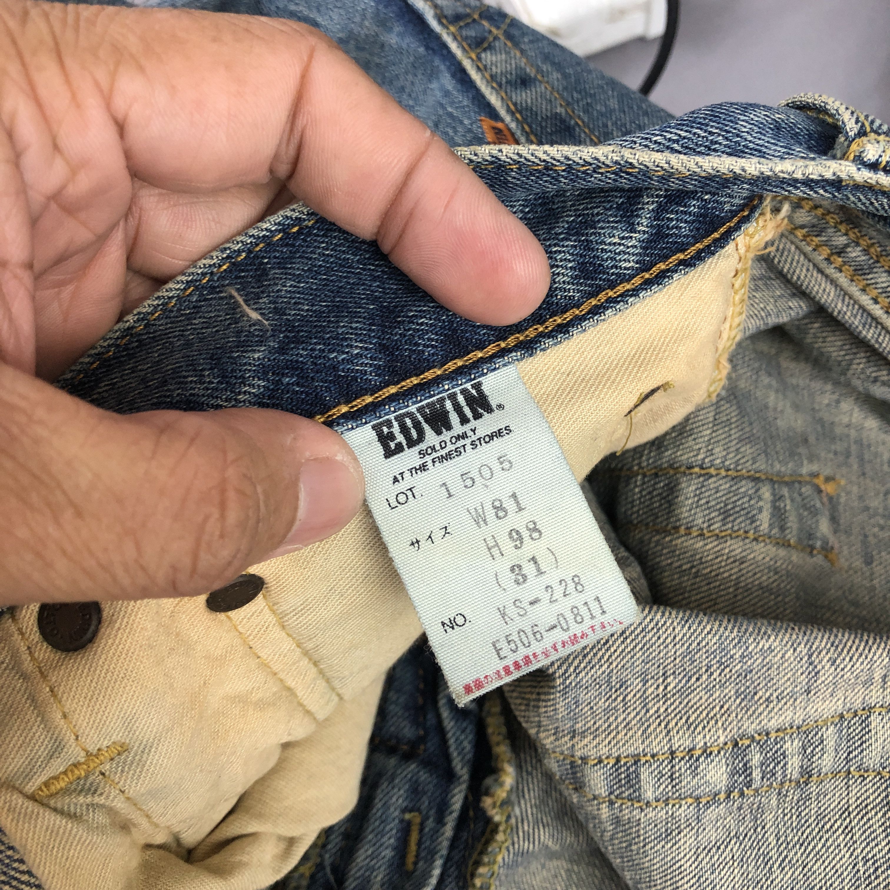 Japanese Brand Vintage Y2K Japanese Selvedge Jeans Stone Wash Redline Denim Size 28" / US 6 / IT 42 - 8 Thumbnail