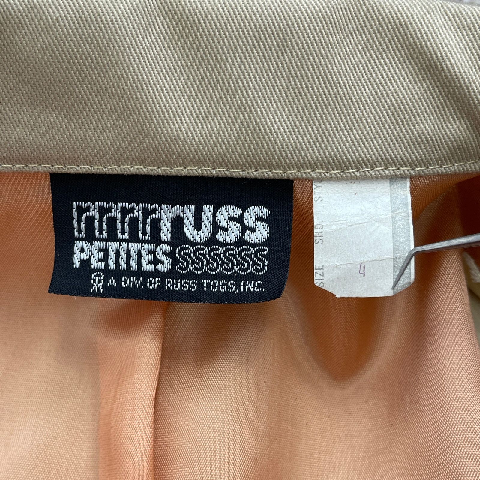 Vintage VTG 70’s Russ Petites Khaki Jacket Knee Length Skirt Set 4 Size S / US 4 / IT 40 - 11 Thumbnail