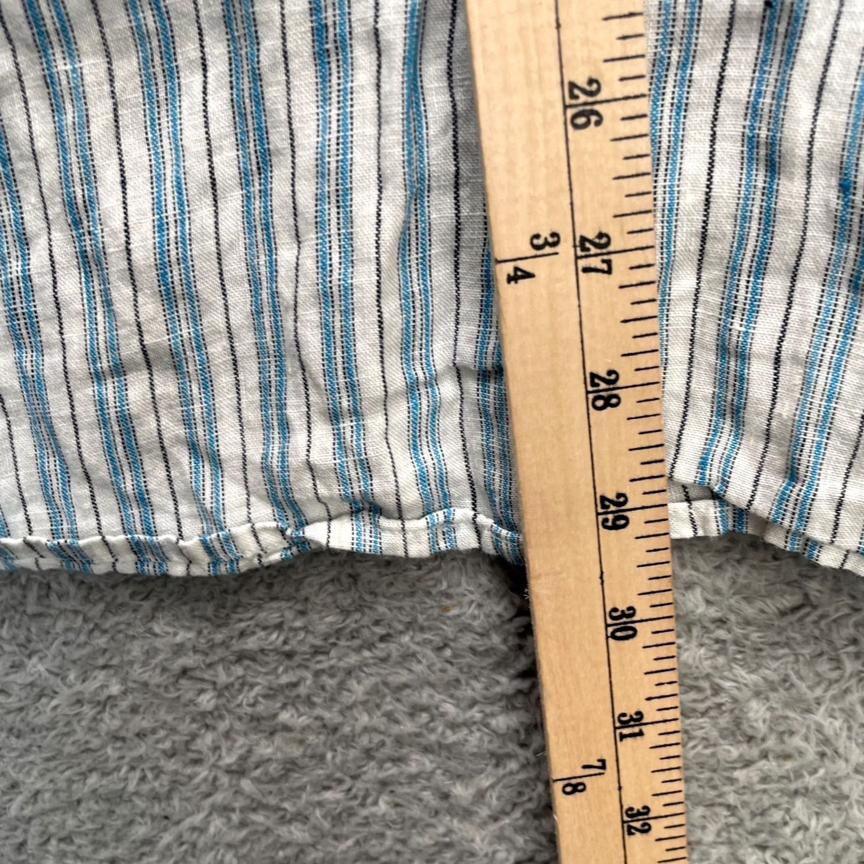 J. Jill J Jill White Linen Popover Tunic Blouse Womens Medium Striped Love Lagenlook Size M / US 6-8 / IT 42-44 - 6 Thumbnail
