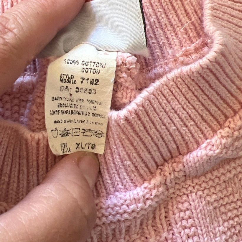 Croft & Barrow Croft & Barrow Pink short sleeve heart knit sweater XL Size XL / US 12-14 / IT 48-50 - 4 Thumbnail