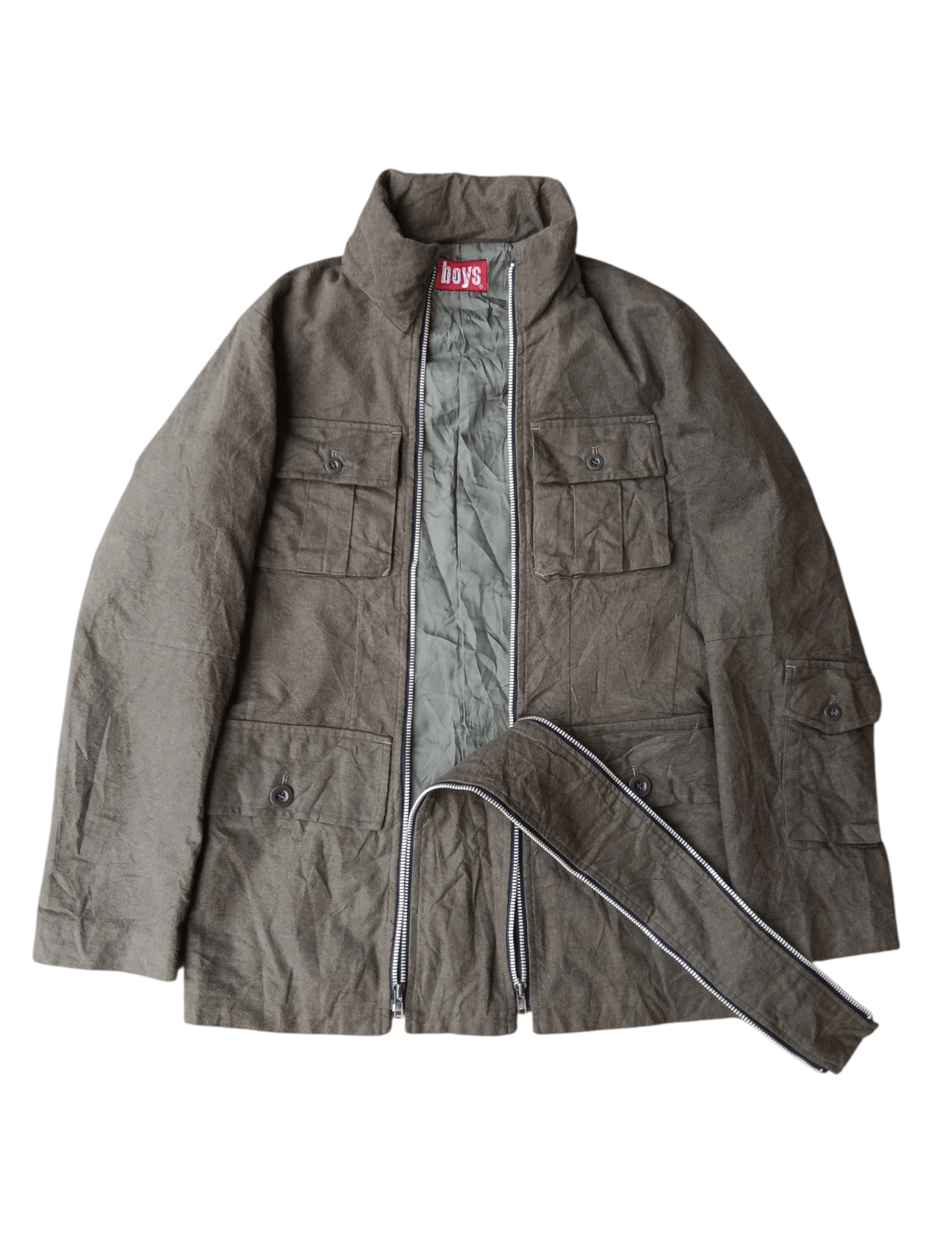 Japanese Brand BATSU BOYS wool zipper multi pocket jacket Size US M / EU 48-50 / 2 - 7 Thumbnail