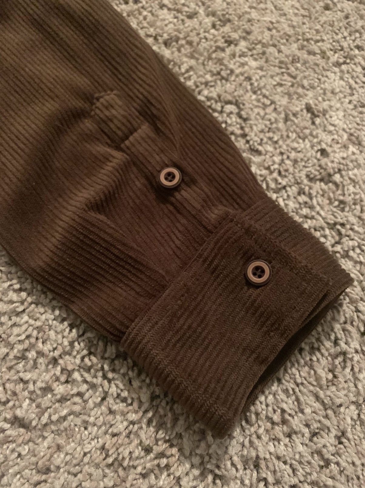 Vintage Corduroy Solid Shirt Coffee Brown Size US M / EU 48-50 / 2 - 3 Thumbnail