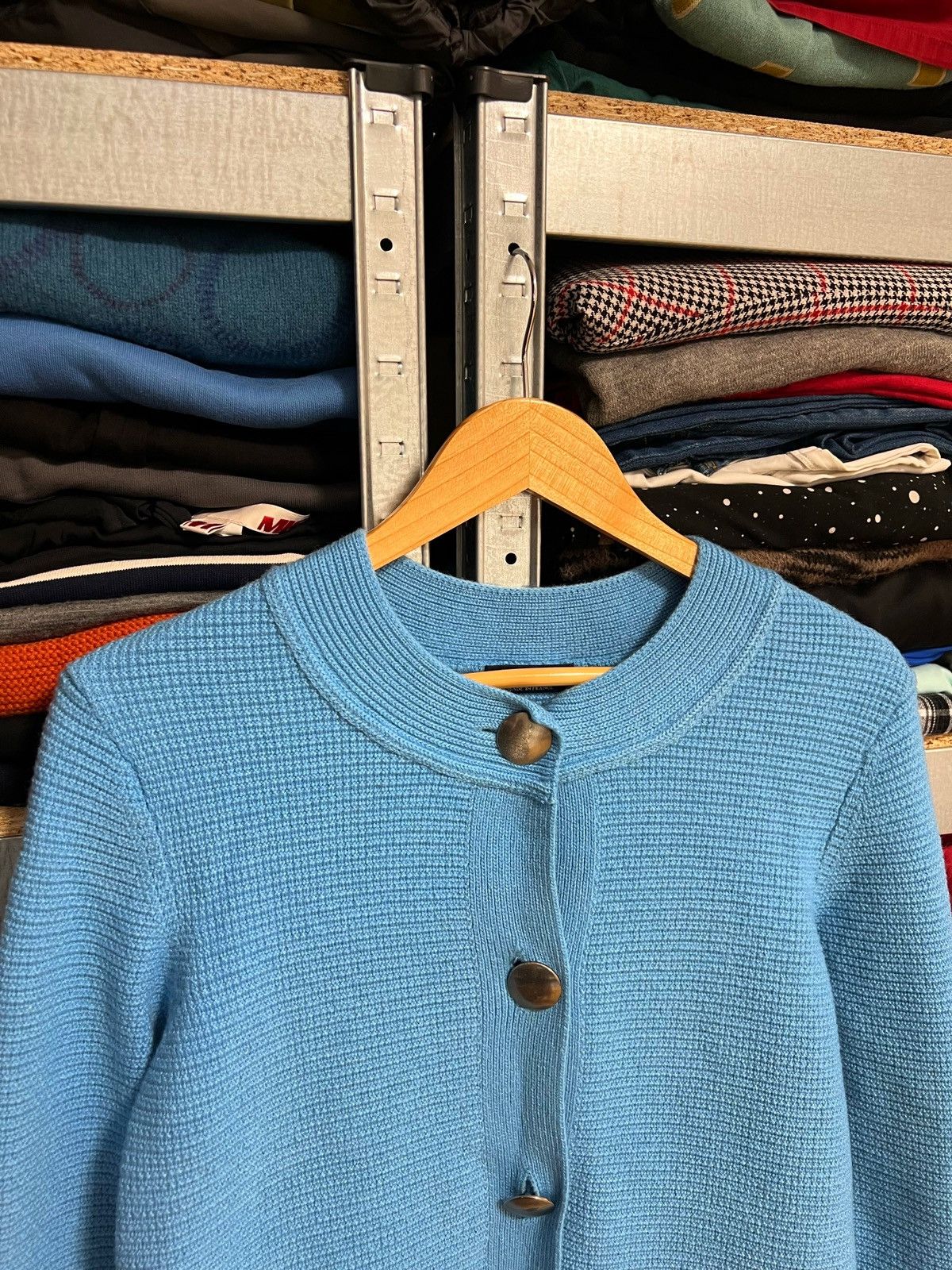 Saint James Vintage Saint James Size 10 Knitted Button Cardigan Sweater Size L / US 10 / IT 46 - 2 Thumbnail
