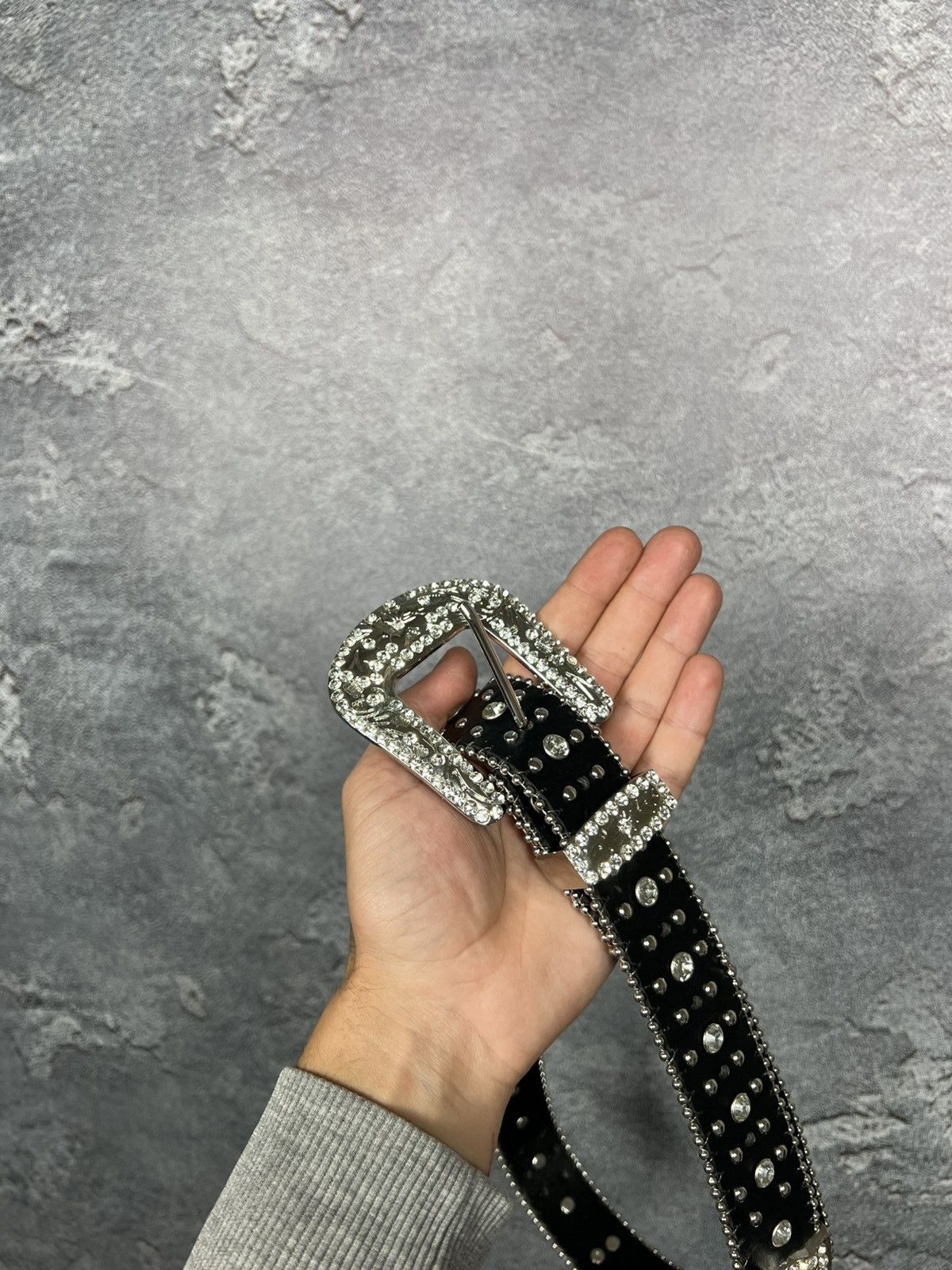Vintage B.B Simon Style Vintage Western Leather Belt With Cross Size ONE SIZE - 11 Thumbnail