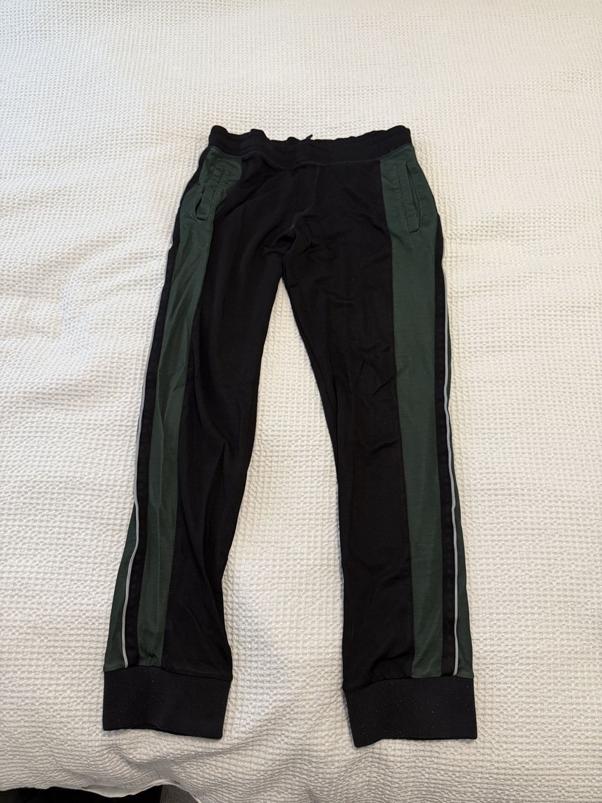 Lanvin LANVIN sweatpants trousers - pin stripe - black green Size US 32 / EU 48 - 1 Thumbnail
