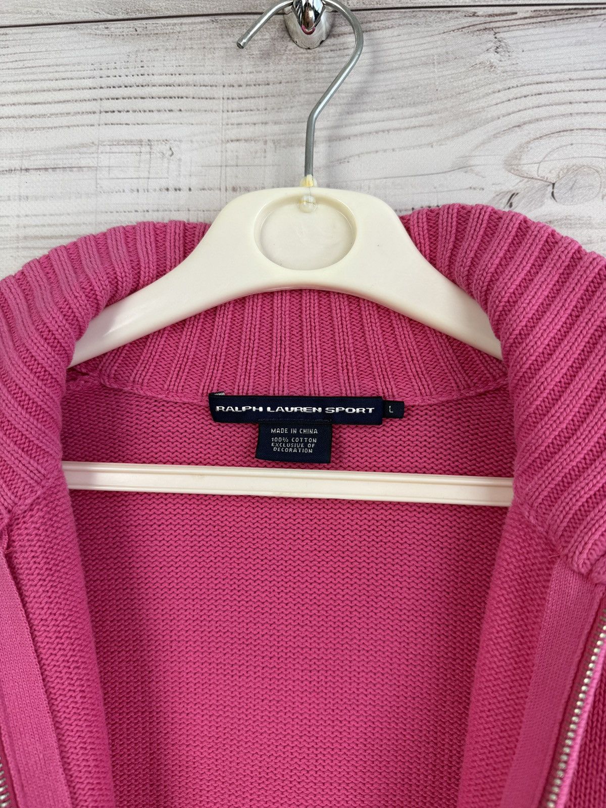 Polo Ralph Lauren 90s Polo Ralph Lauren Sport Vintage Knit Zip Sweater Size L / US 10 / IT 46 - 8 Thumbnail