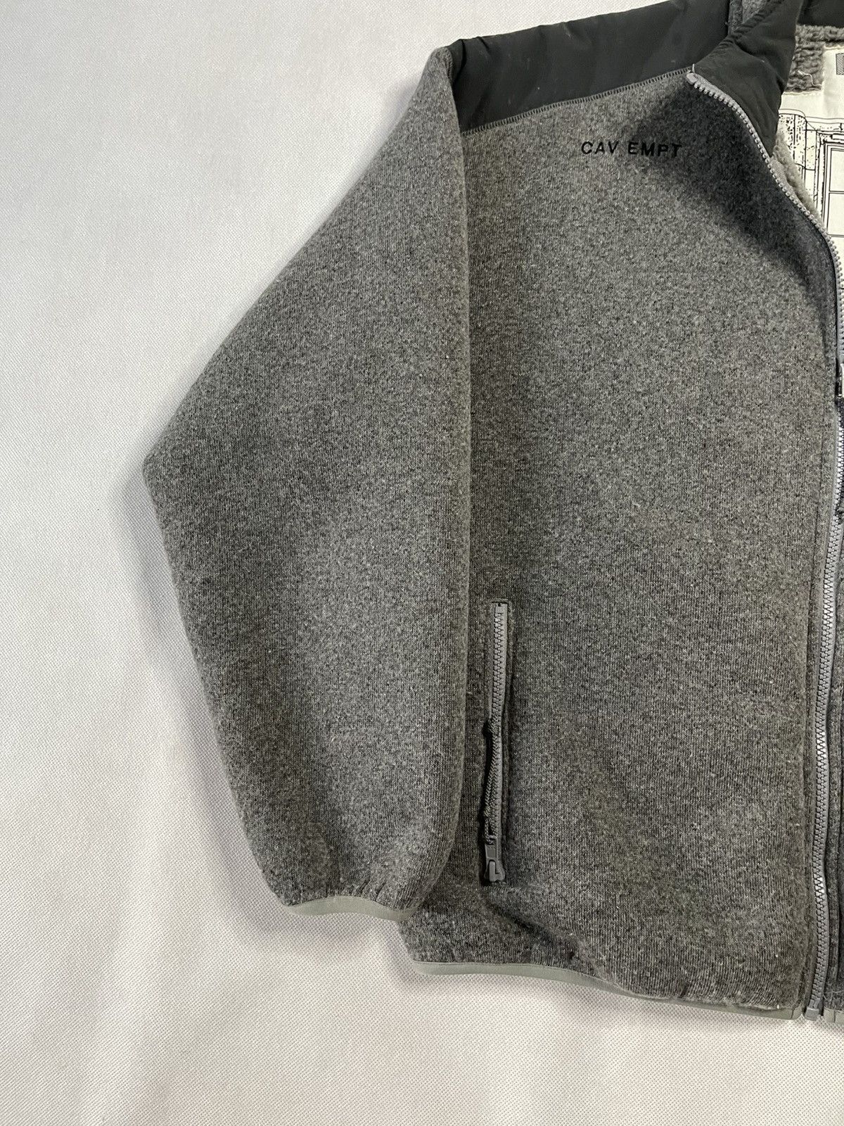 Cav Empt ‼️ SS21 Cav Empt C.E. Grey Furry Back Fleece Zip Up Jacket ‼️ Size US L / EU 52-54 / 3 - 7 Thumbnail