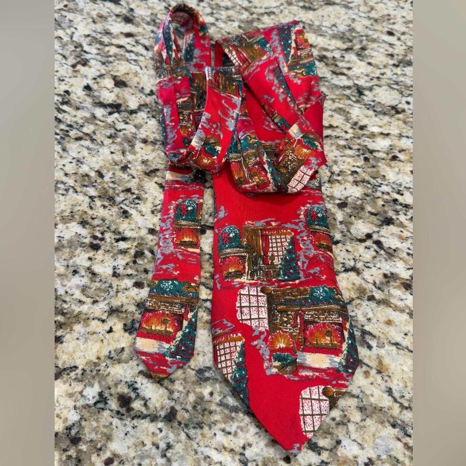 Other Wembley silk festive Christmas fireplace tie Size ONE SIZE - 2 Thumbnail