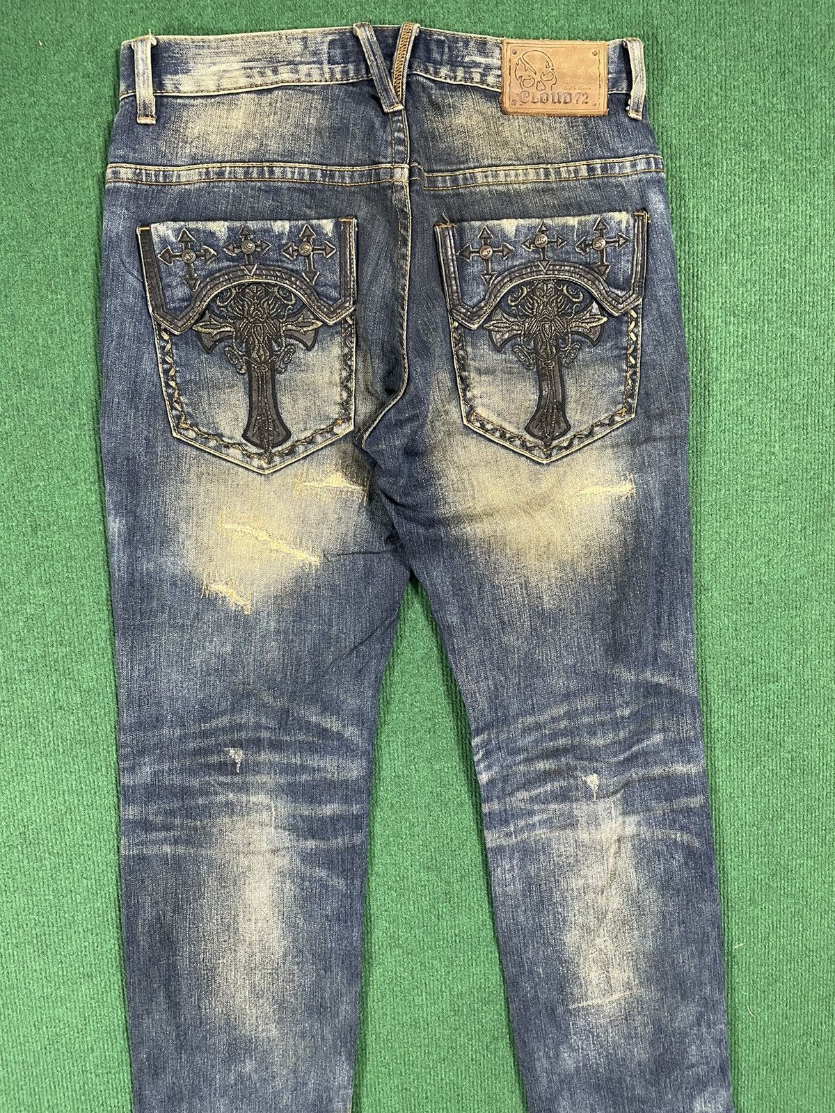 If Six Was Nine Distressed Cloud 72 Arts Jeans Size US 34 / EU 50 - 8 Thumbnail