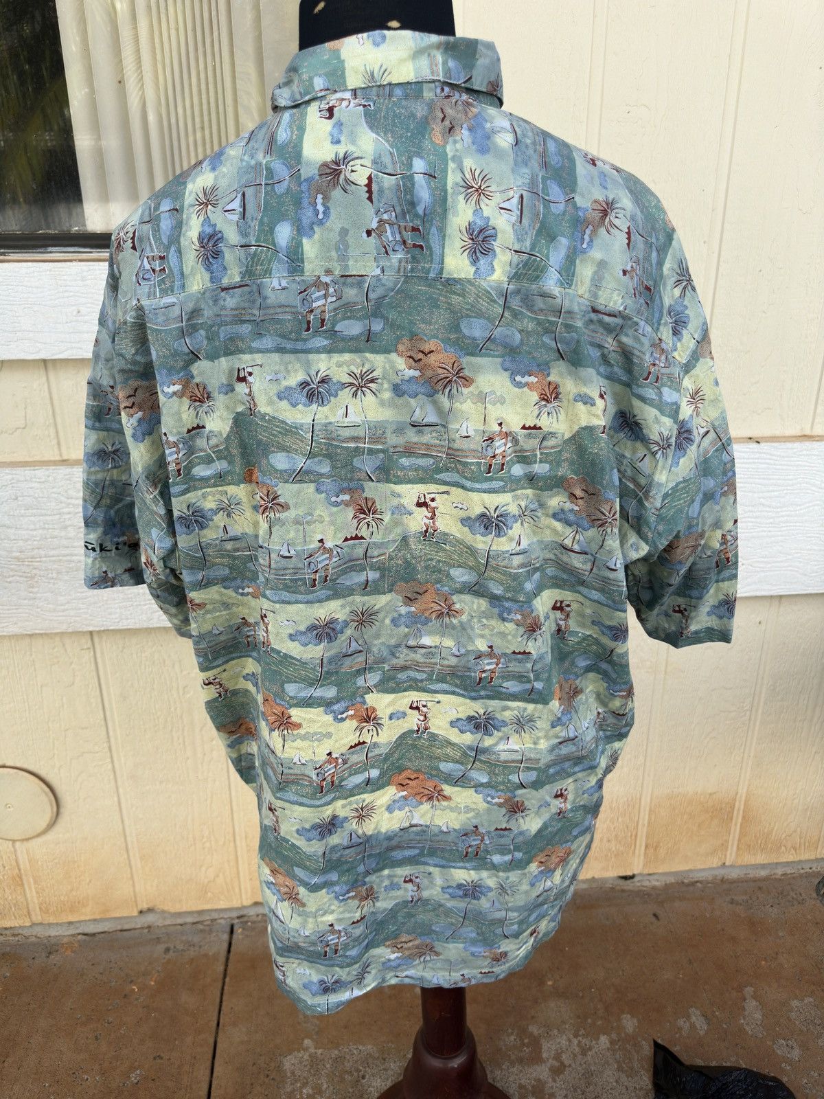 Other PreOwned Kahala Hawaiian Print Full Button Green Men's XXL Size US XXL / EU 58 / 5 - 2 Thumbnail