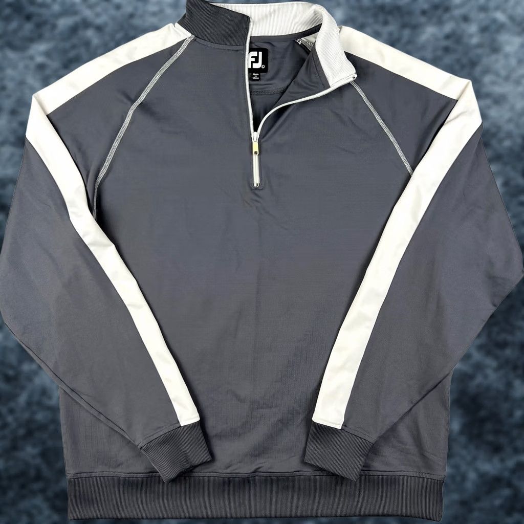 Footjoy FootJoy Golf Quarter Zip Stretch Performance Pullover Large Mens Grey Active Size US L / EU 52-54 / 3 - 1 Thumbnail